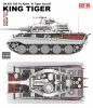 Rye Field Model 5159 Tiger Ausf.B King Tiger Clear Version, with full interior 1/35